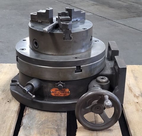 Universal Vise and Tool Co., horizontal/vertical rotary table, 8" 3-jaw Pratt Burnerd chuck - Image 2