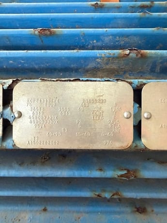 75 HP 3555 RPM Toshiba, Frame 365TS, TEFC, BB, 1.15 service factor, 460 Volts, offered electrically OK or - Image 1