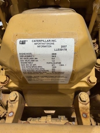 900 HP, Caterpillar #3508C, Engine, 2014 - Image 4