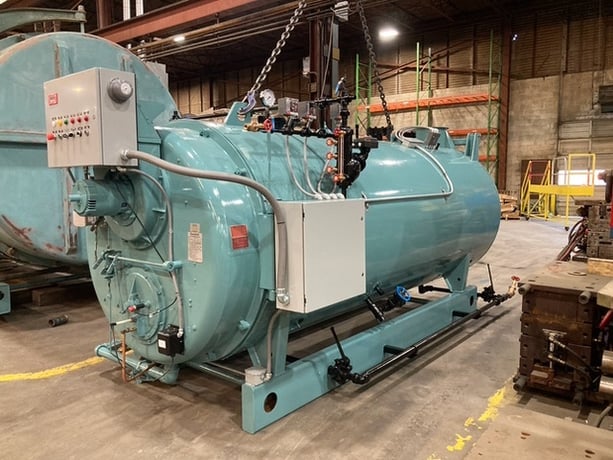 100 HP Cleaver-Brooks #CBW-700-100-150-ST, Steam Boiler Natural Gas, 150 PSI, 500 sq.ft., 4200K BTUH, 48" dia - Image 1