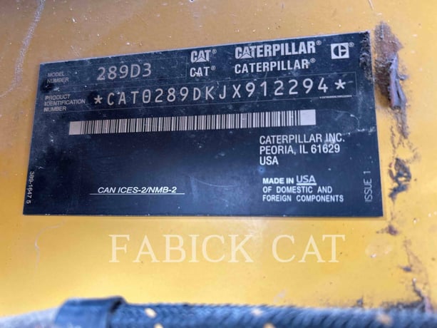 Cat 289D3 C3H2, 2918 hours, S/N: JX912294, 2023 - Image 6