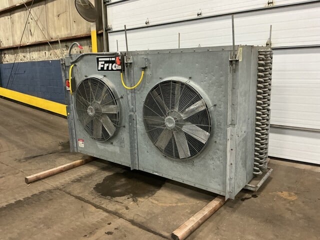 York #ICB2A-468LH, refrigeration cooler evaporator, 250 psig, 8.09 cu.ft., (2) 3 HP fans - Image 3