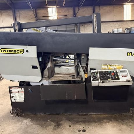 22" x 22" Hyd-Mech #H-22A, automatic horizontal band saw w/ canted head, 270" x 2" blade, 40-300 SFM, 2018 - Image 4