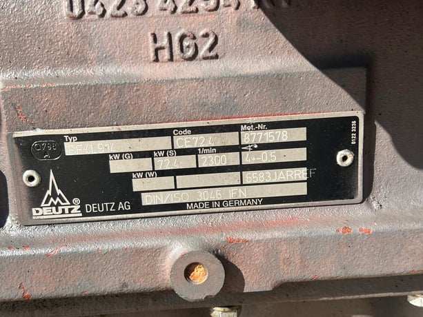 100 HP Deutz #BF4L914, Industrial Air-Cooled Diesel Engine, 2300 RPM, 2000 - Image 10