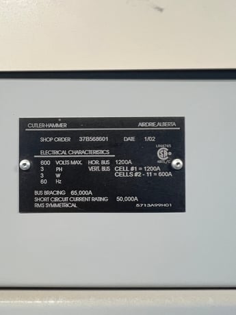 Cutler-Hammer, Advantage-2100, Motor Control Center, 1200 amps, 11 sections, 600 Volt, 3PH, 2002, (3 - Image 3
