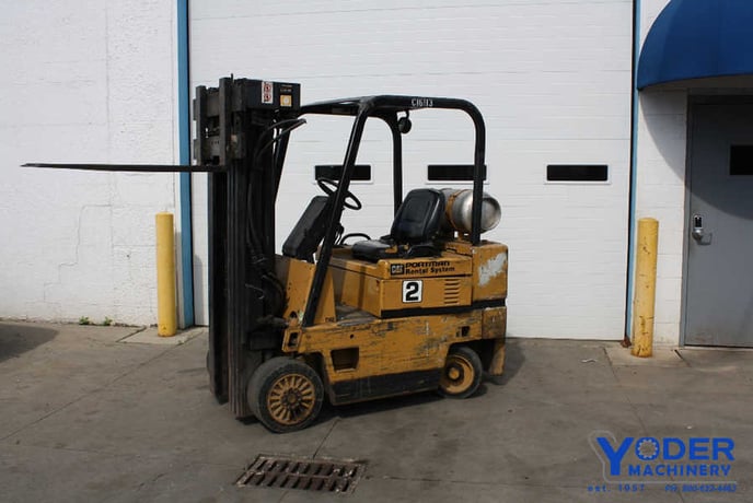 5000 lb. Caterpillar #T50D, forklift, LP, 3 stage mast, hard tire, #64297 - Image 3