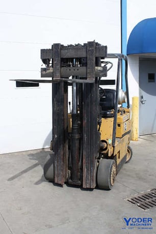 5000 lb. Caterpillar #T50D, forklift, LP, 3 stage mast, hard tire, #64297 - Image 4