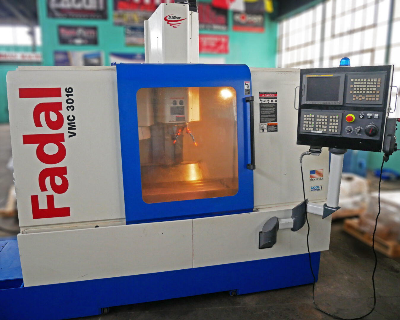 Fadal #VMC3016, CNC vertical machining center, 30" X, 16" Y, 20" Z, 7500 RPM, 21 automatic tool changer, 16" - Image 8