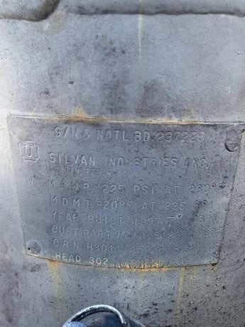 315 gallon 44" x 96", Silvan Industries #237225, Horizontal Carbon Steel Pressure Tank - Image 10