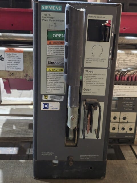 1600 Amp, Siemens #RL-1600 RLAS1MAIXXD09X-K, Air Circuit Breaker - Image 3