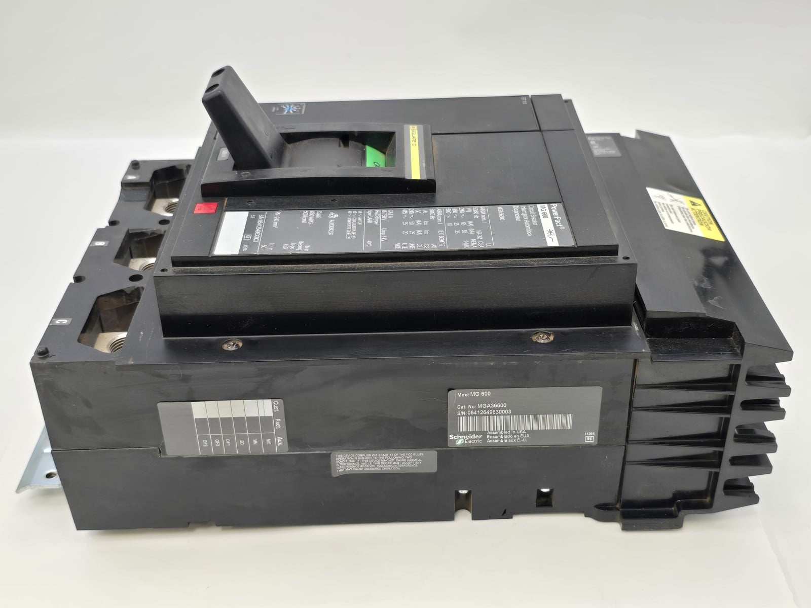 600 Amp, Square D #MGA36600, I-Line Circuit Breaker, 600VAC, 3P, HACR Type - Image 6