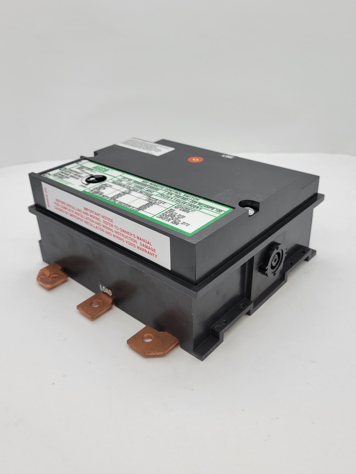 100 Amp. Asco #9200301003000-920, Remote Control Switch, 3P, 110/120 Volts - Image 7