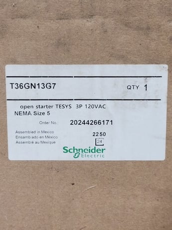 270 Amp. Schneider Electric #T02GN13, Contactor Starter, 3P, Size 5, 120 Volts Coil, 200 HP - Image 2