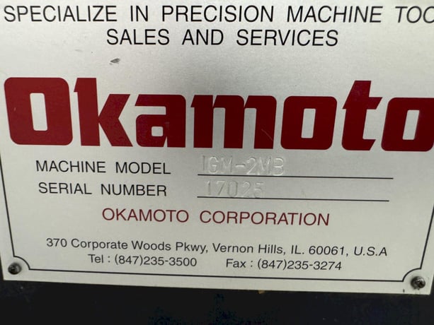 Okamoto #IGM-2MB Grind-X, CNC precision internal grinder, 24" swing, 8" stroke, 2 HP, 2011 - Image 9