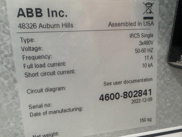ABB, IRB-4600-40/2.55, 6-Axis Articulated Robot, 40 kg payload, 100" reach, IRC5 controller, 480 Volt, 2022 - Image 4