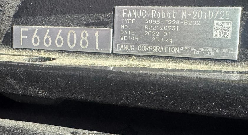 Fanuc, M-20iD/25, 6-Axis Articulated Robot, 25 kg payload, 72" reach, teach pendant, R-30iB Plus controller - Image 5