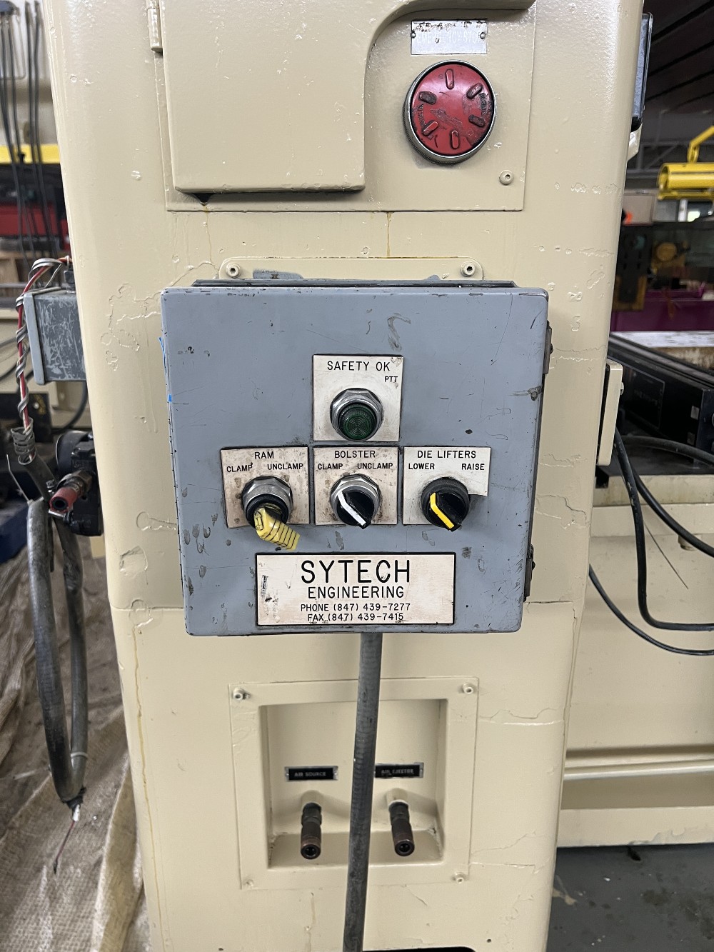 250 Ton, Stamtec #S2-250, straight side double crank press, 9.8" stroke, 22" die height, 5.9" adj., 20-50 - Image 7