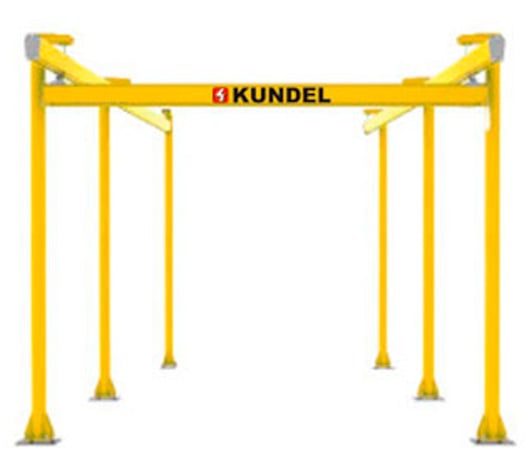 3 Ton, Kundel Bridge Crane System (3- 1000lb Bridges) 90' L x 32' width x 12.5'T - Image 1