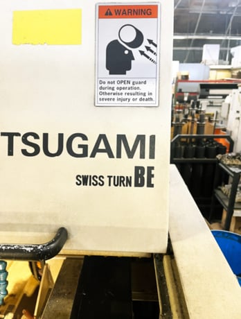 Tsugami #BE18, CNC Swiss type turning center, Fanuc Series 32i, Edge barfeeder, .709" bar capacity, 2006 - Image 4