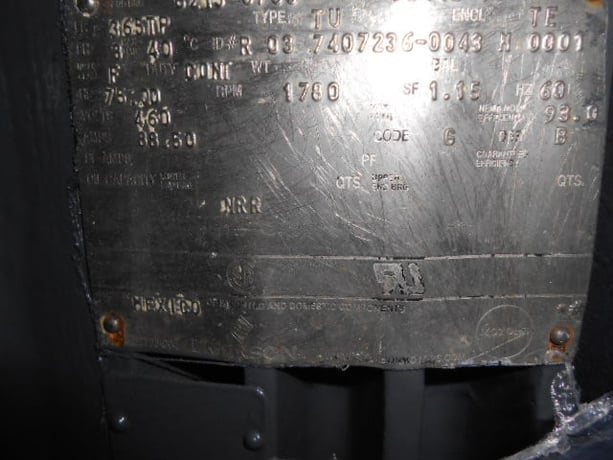 75 HP 1800 RPM U.S. Motors, Frame 365TP, TEFC, 460 Volts - Image 4