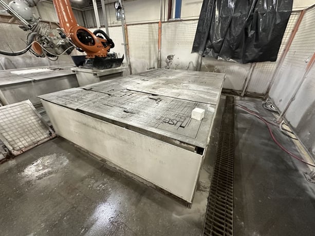 Baca Systems, Robo SawJet, robotic 6-Axis sawjet, 90" x 144" table, 16" saw, Kuka KR 210 robot, 2016 - Image 7