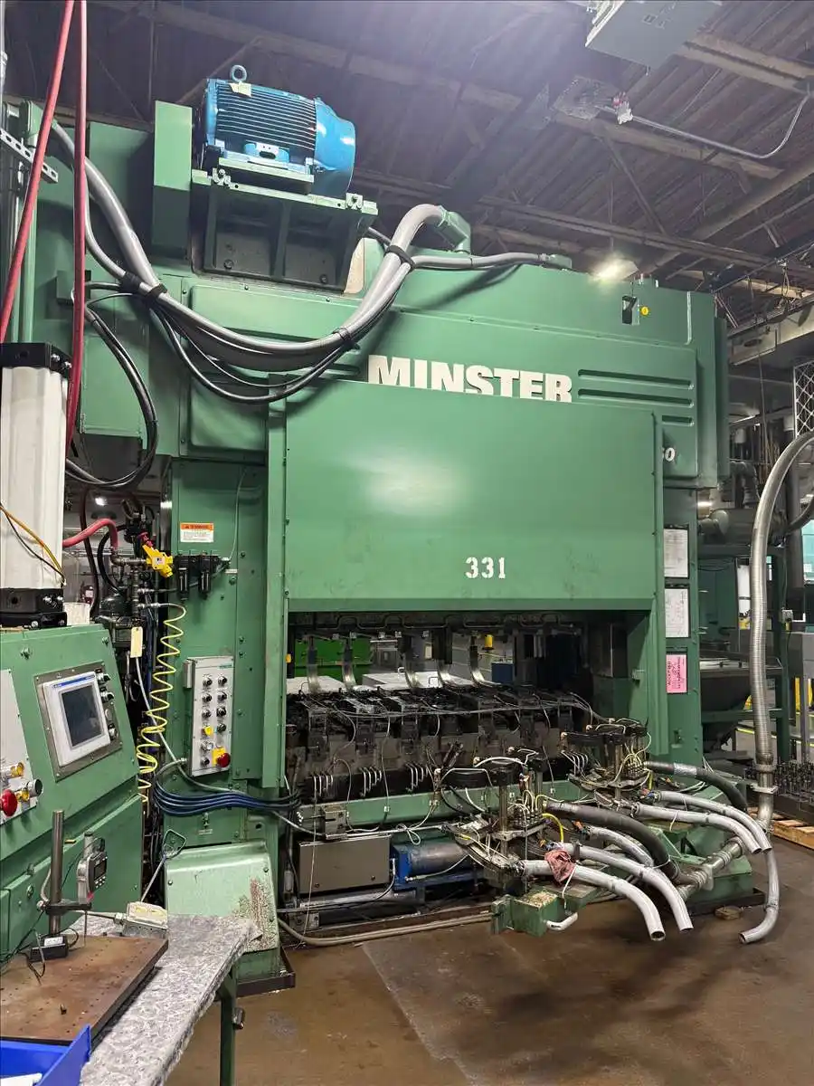 180 Ton, Minster #P2H-160-74x33-FW, precision straight side press, 5.9" stroke, 20.6" Shut Height, 75 HP - Image 1