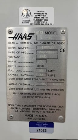 Haas #ST-40, CNC lathe, 34.5" swing, 15" chuck, 4" bar, 44" centers, 12 turret, A2-8, 17" X, 44" Z, 2017 - Image 4
