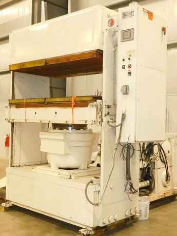 Eemco Press, 84" x 44" 3-zone electric platens, 16 stroke, 21" DL, Allen Bradley PLC and HMI, 2008 - Image 1