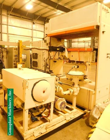 Eemco Press, 84" x 44" 3-zone electric platens, 16 stroke, 21" DL, Allen Bradley PLC and HMI, 2008 - Image 3
