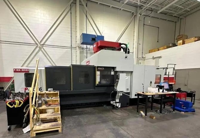Awea #SP-3016, CNC Double Column Bridgemill, 120.5" X Travel, 63" Y Travel, 30" Z, 6k RPM, 40 automatic tool - Image 1