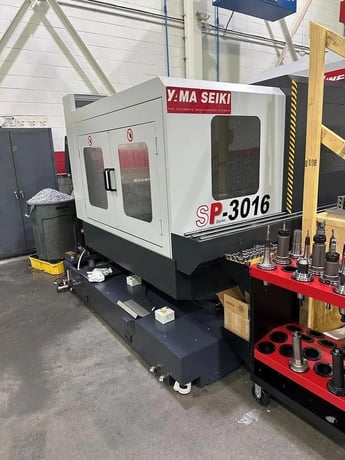 Awea #SP-3016, CNC Double Column Bridgemill, 120.5" X Travel, 63" Y Travel, 30" Z, 6k RPM, 40 automatic tool - Image 3