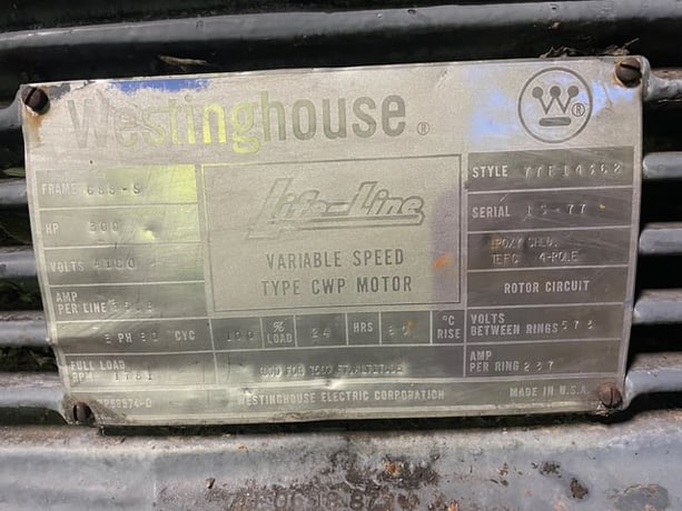 300 HP 1800 RPM Westinghouse, Frame 688S, TEFC BB, 4160 Volts - Image 3