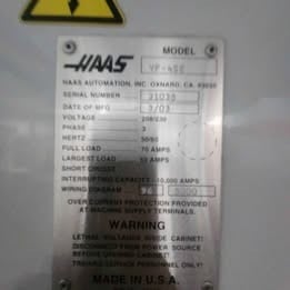 Haas Super #VF-4SS, CNC Mill - Tooling & Kurt Vises, 2003 - Image 8
