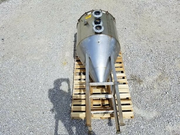160 gallon Stainless steel settling, decant, filter feed tank, 36" dia. x 30" straight side, 2010 - Image 3