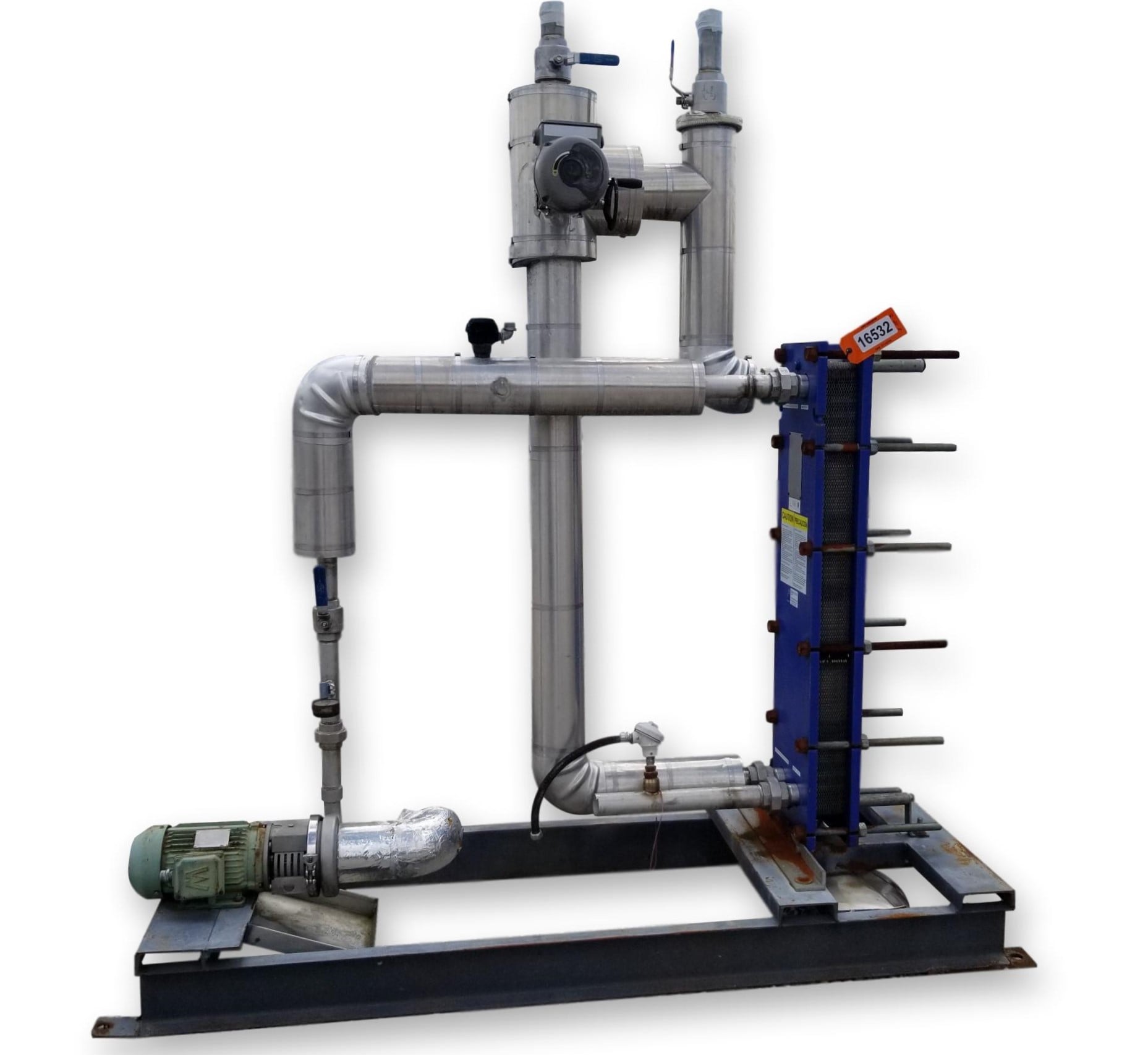 1000 gallon Stainless steel tank with heat exchanger package, cone top & bottom - Image 2