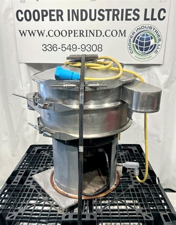 24" Sweco, single deck screener sifter, Stainless, .33 HP electric motion generator, complete with cover - Image 2