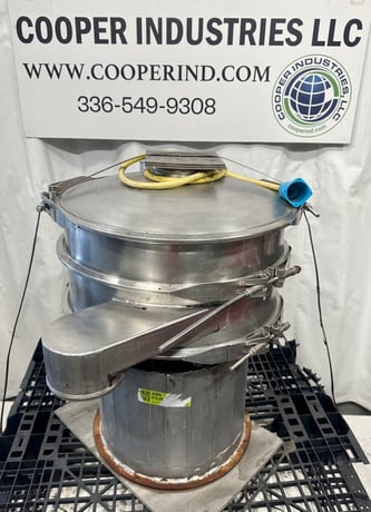 24" Sweco, single deck screener sifter, Stainless, .33 HP electric motion generator, complete with cover - Image 3