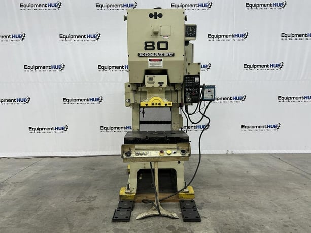 88 Ton, Komatsu #OBS-80-2, OBI mechanical punch stamping press, 5.12" stroke, 13.78" SDAU, 1984 - Image 1