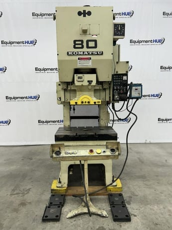 88 Ton, Komatsu #OBS-80-2, OBI mechanical punch stamping press, 5.12" stroke, 13.78" SDAU, 1984 - Image 2