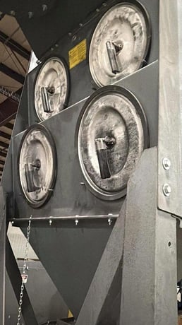 Pangborn #ES1845, Screw-Type Shot Blast Machine, (2) 25 HP wheels, 2" diameter max. part size, dust - Image 5