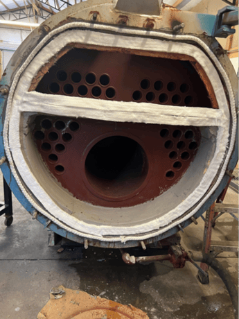 30 HP Superior Mohawk #4-X-156, nat gas firetube boiler, 150 PSI, 1992 - Image 3