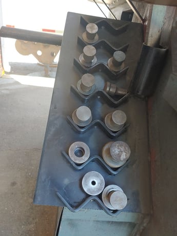 6" x 6" x 1/2" Scotchman #9012, ironworker, 90 ton, 12" throat, 5 HP, foot pedal controls, 1989 - Image 5