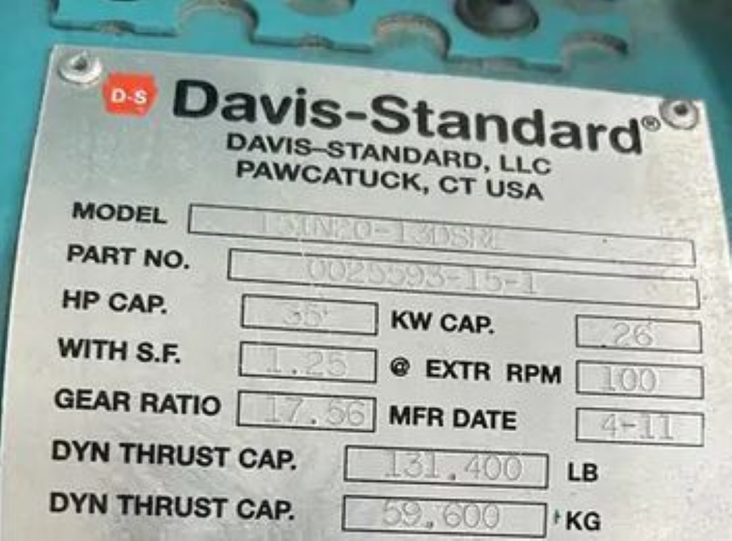 1.5" Davis Standard, Duplex Hose Extrusion Line, (2) cold feed rubber extruders, (2) 10 HP motors, 1775 RPM - Image 3
