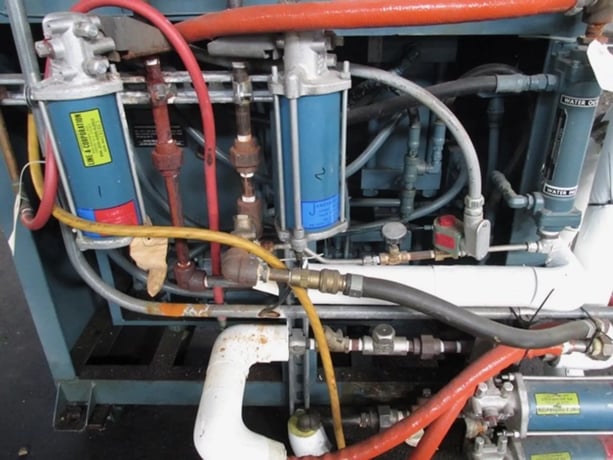 30 Ton, Wabash #30-1212-4STMBX, 4-Post Hydraulic Lab Press, 12" x 12" steam heated/water cooled platens - Image 5