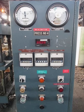 30 Ton, Wabash #30-1212-4STMBX, 4-Post Hydraulic Lab Press, 12" x 12" steam heated/water cooled platens - Image 8