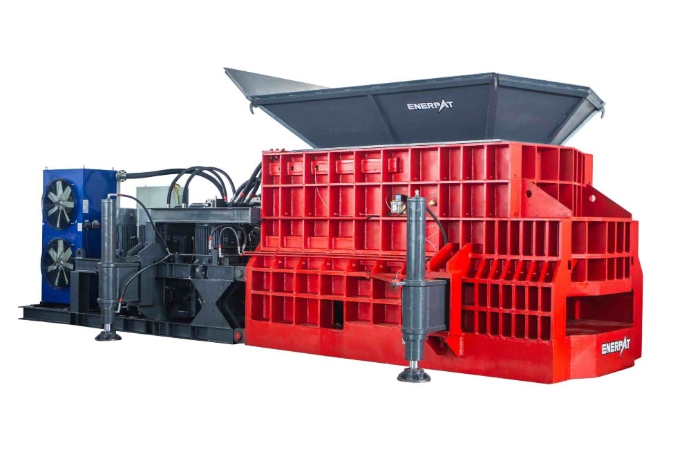 Enerpat #EMS-CS630-14, Scrap Metal Box Shear, 630 T Shearing Force, 170 T Compression, 120 HP, up to 25 TPH - Image 1