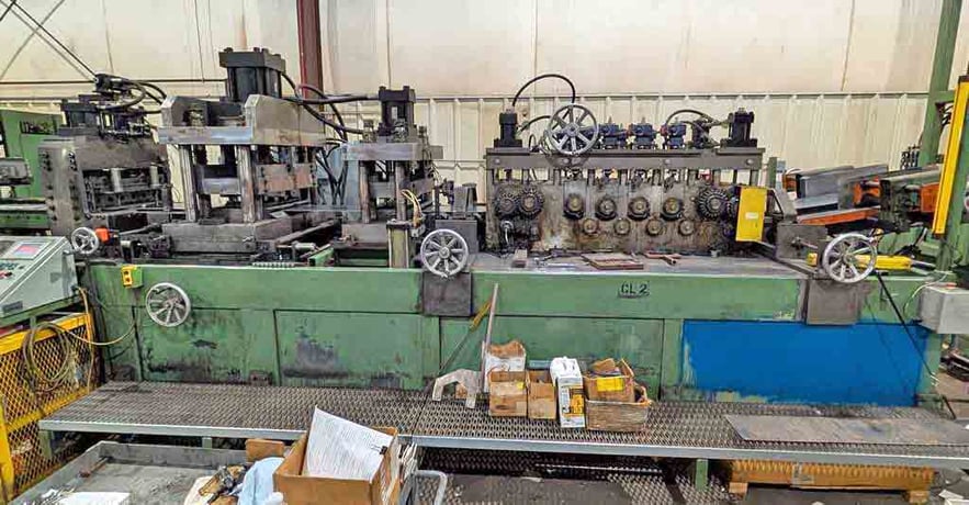 24" x .25" CRP, Cut-To-Length line, 7500 lb., 50 FPM, mandrel uncoiler, hydraulic expansion, 9 roll - Image 1