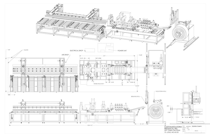 24" x .25" CRP, Cut-To-Length line, 7500 lb., 50 FPM, mandrel uncoiler, hydraulic expansion, 9 roll - Image 6