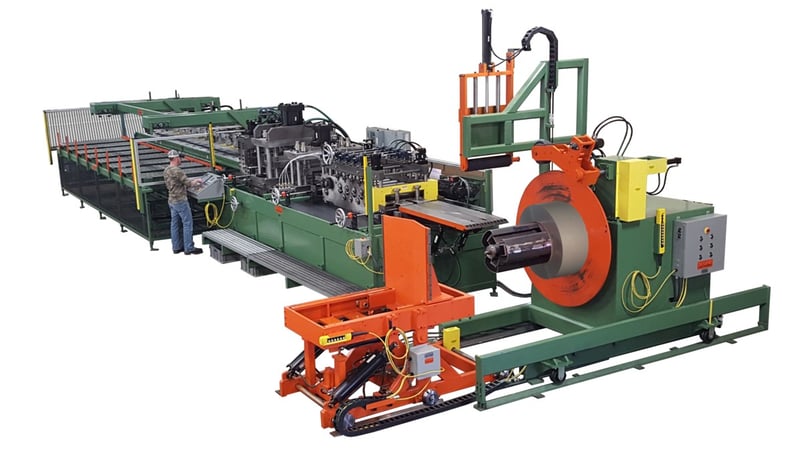 24" x .25" CRP, Cut-To-Length line, 7500 lb., 50 FPM, mandrel uncoiler, hydraulic expansion, 9 roll - Image 7