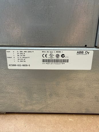 20 HP ABB, ACS800-U31-0020-5, Ultra Low Harmonic VFD AC Drive, 480 Volts, 29 A, 3-phase - Image 3
